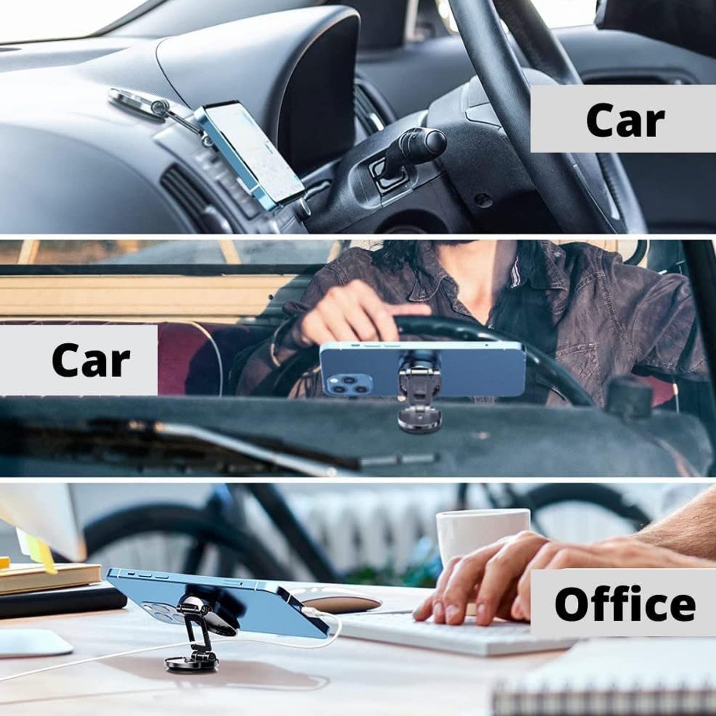 360 Degree Rotating Magnetic  Metal  Car Phone Holder