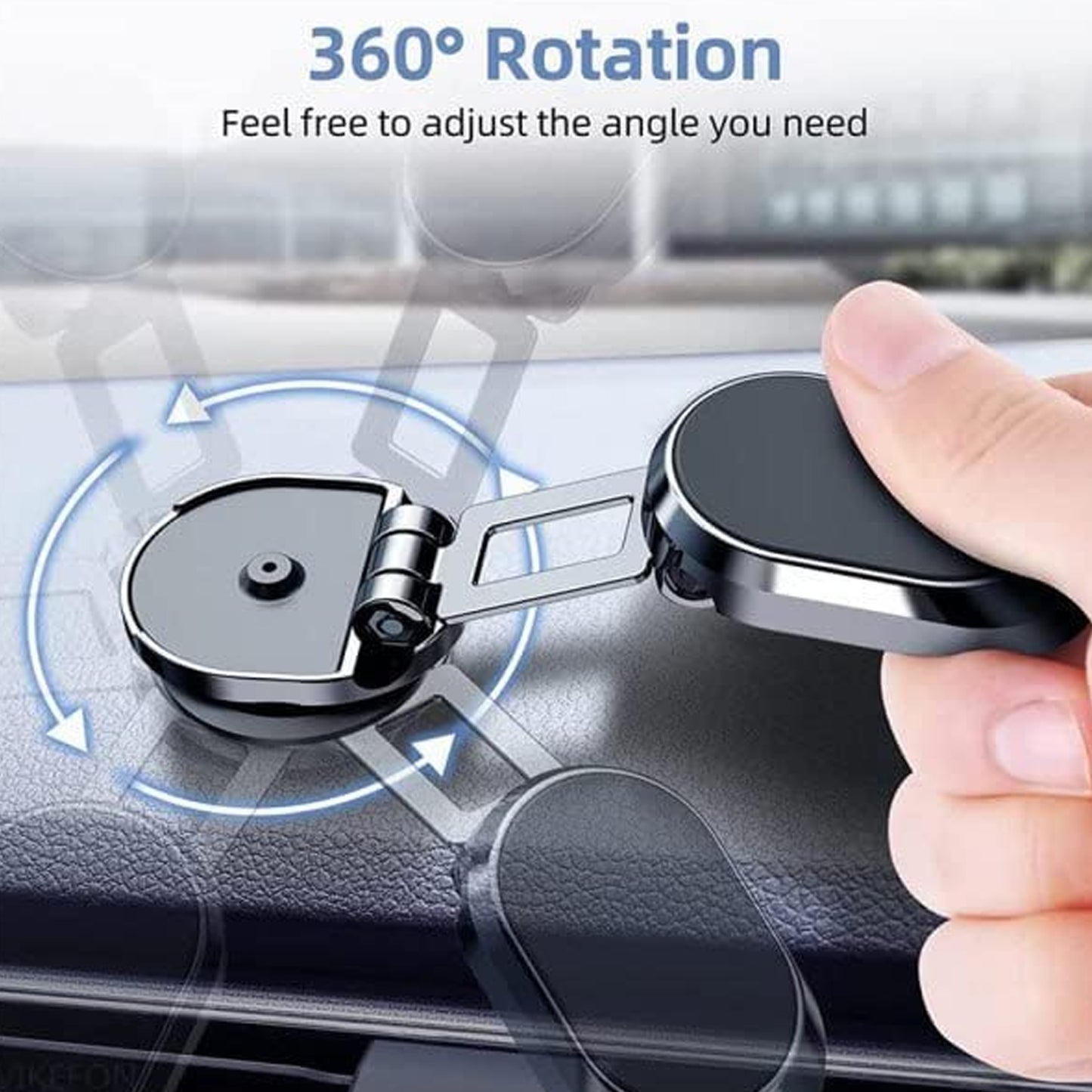 360 Degree Rotating Magnetic  Metal  Car Phone Holder